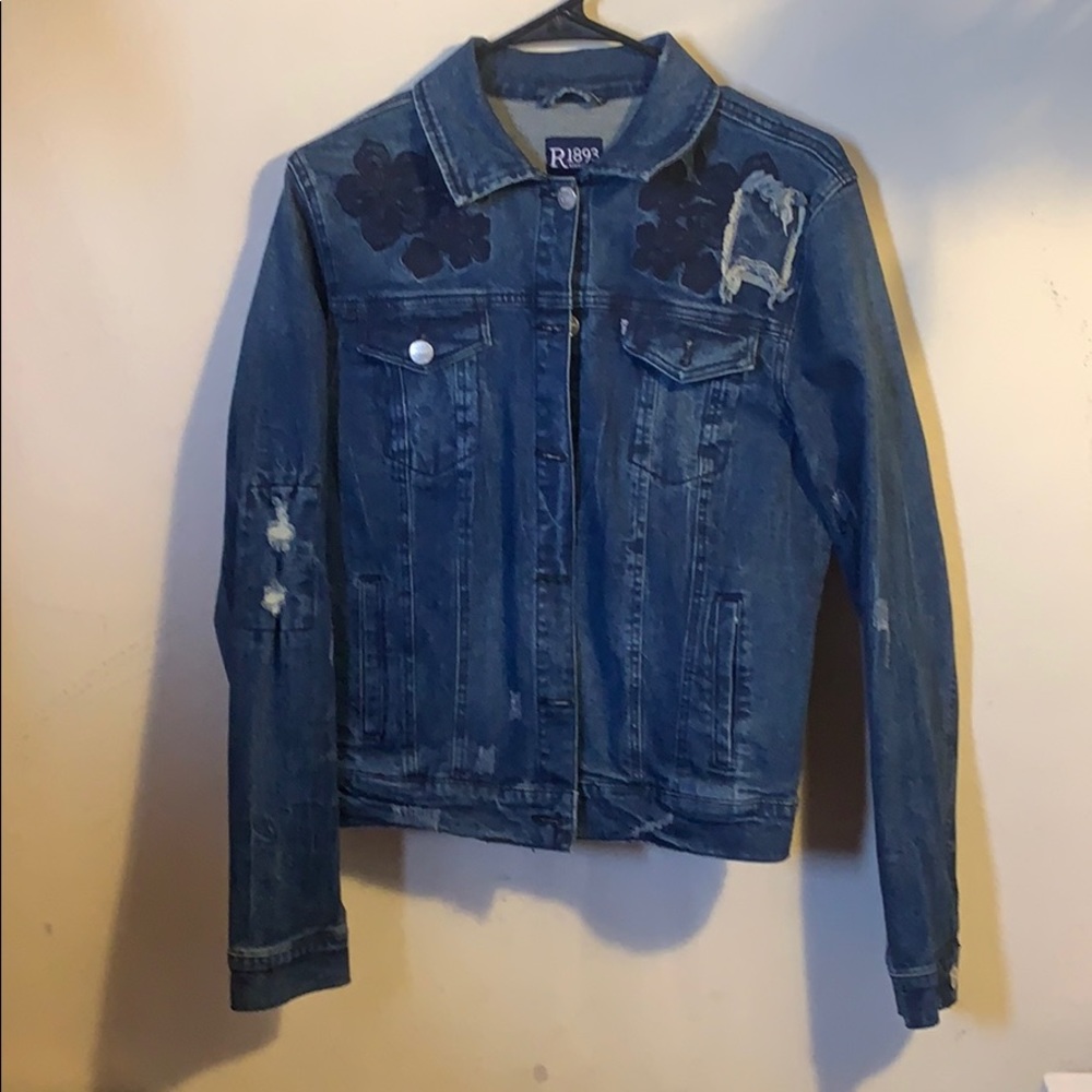 R 1893 Floral denim jacket. Lightly used.